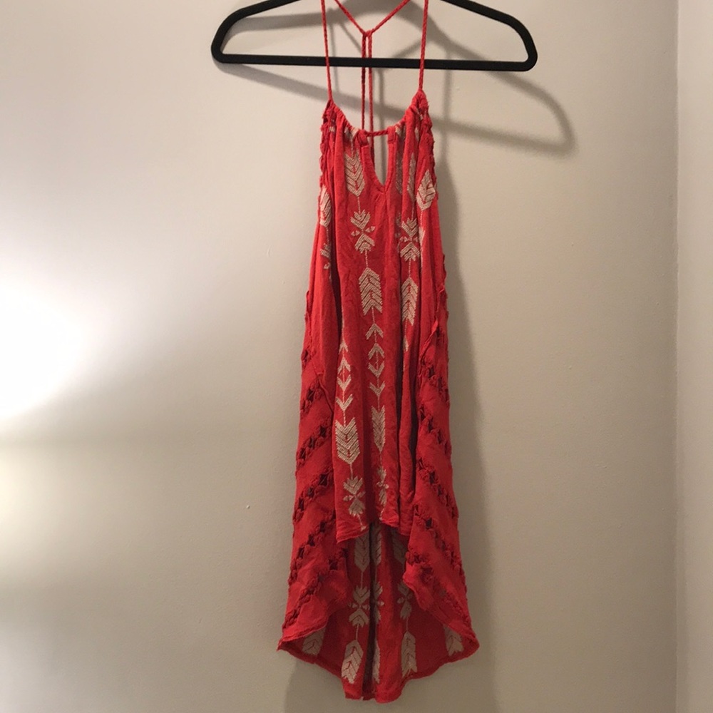 FREE PEOPLE RED TUNIC
